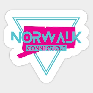 Norwalk Connecticut Retro Triangle CT Sticker